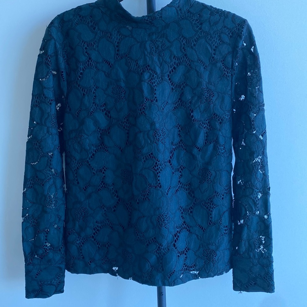 Dranella High Neck Lace Top | Size 38 Small